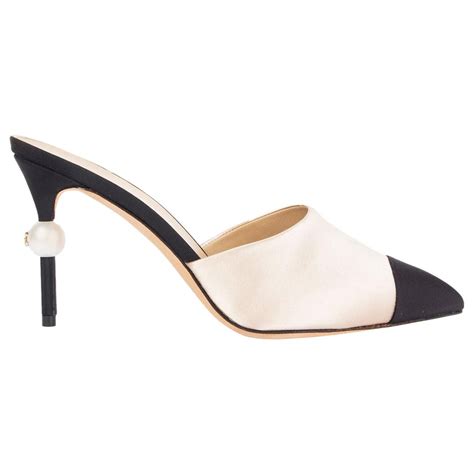 chanel pearl mules